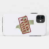 Texas-Eingeborener gestempelt auf Karte Case-Mate iPhone Hülle (Rückseite (Horizontal))
