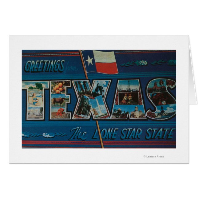 Texas (einstündige Flagge)Große Buchstabenszenen (Vorderseite (Horizontal))