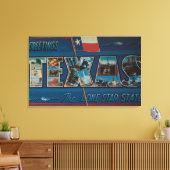 Texas (einstündige Flagge)Große Buchstabenszenen Leinwanddruck (Insitu (Wohnzimmer))