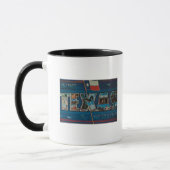 Texas (einstündige Flagge)Große Buchstabenszenen Tasse (Links)