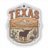 Texas-Erbe-Abzeichen-Aufkleber Aufkleber (Vorderseite)