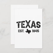Texas Est 1845 American Staat Patriotic Gift Dankeskarte (Vorne/Hinten)