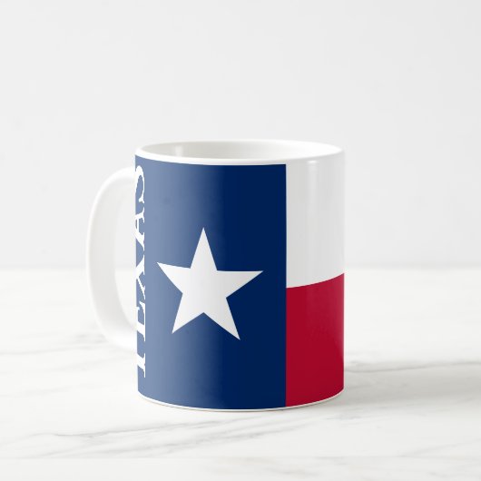 Texas-Fahne Kaffee-Tasse Kaffeetasse (Vorderseite Links)