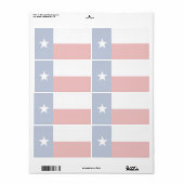 Texas Faint Flag Shipping Label (Vorne)