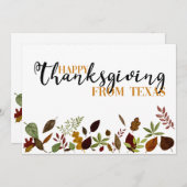 Texas Fall Foliage Erntedank Card Feiertagskarte (Vorne/Hinten)