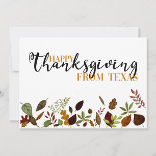 Texas Fall Foliage Erntedank Card Feiertagskarte