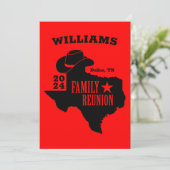 Texas Family Wiedersehen Einladung (Stehend Vorderseite)