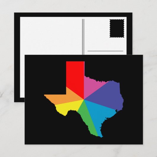 Texas-Farbberst Postkarte (Vorne/Hinten)