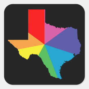Texas-Farbberst Quadratischer Aufkleber