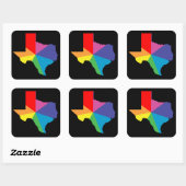 Texas-Farbberst Quadratischer Aufkleber (Blatt)