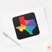 Texas-Farbberst Quadratischer Aufkleber (Umschlag)