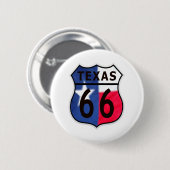 Texas-Farbe des Weg-66 Button (Vorne & Hinten)