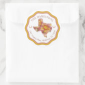 Texas farbige Adresse Klassischer Rundaufkleber Runder Aufkleber (Tasche)