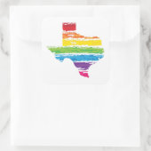 Texas Farbstriche Quadratischer Aufkleber (Tasche)