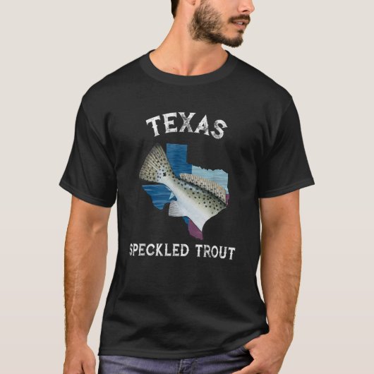 Texas Feckling Foreut Lone Star State Flag Fishing T-Shirt (Vorderseite)
