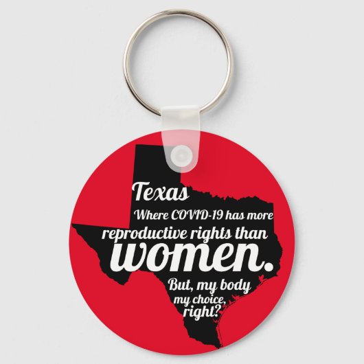 Texas Feminist Virus Custom Schlüsselanhänger (Vorderseite)