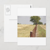 Texas Fence Line Postkarte (Vorne/Hinten)