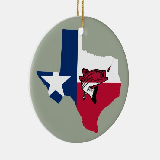 Texas Fishing Keramik Ornament (Rechts)