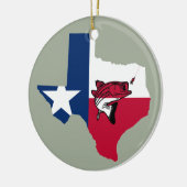 Texas Fishing Keramik Ornament (Links)