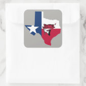 Texas Fishing Quadratischer Aufkleber (Tasche)