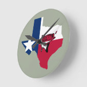 Texas Fishing Runde Wanduhr (Winkel)