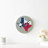 Texas Fishing Runde Wanduhr (Zuhause)