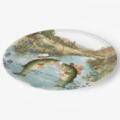 Texas Fishing Wedding  Pappteller (Schrägansicht)