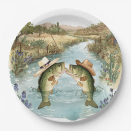 Texas Fishing Wedding  Pappteller