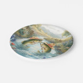 Texas Fishing Wedding  Pappteller (Schrägansicht)