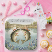 Texas Fishing Wedding  Pappteller (Party)