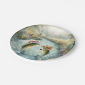 Texas Fishing Wedding  Pappteller (Schrägansicht)