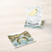 Texas Fishing Wedding  Rechteckiger Pappuntersetzer (Vor Ort)