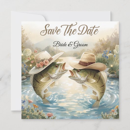 Texas Fishing Wedding Save the Date (Vorderseite)