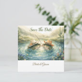 Texas Fishing Wedding Save the Date (Stehend Vorderseite)