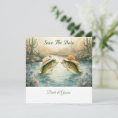 Texas Fishing Wedding Save the Date (Stehend Vorderseite)