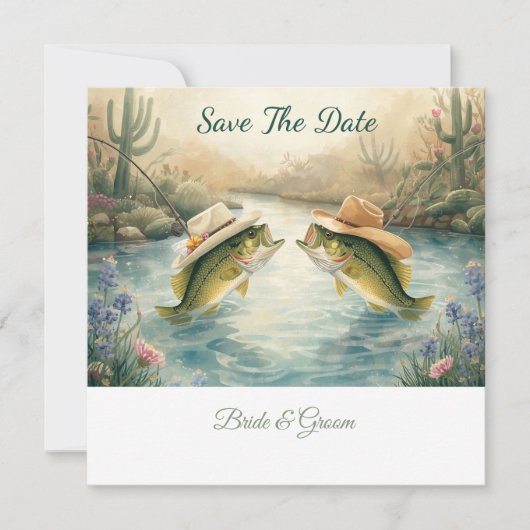 Texas Fishing Wedding Save the Date (Vorderseite)