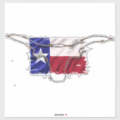 Texas Flag Barbed Wire Long Horn Bull Aufkleber (Blatt)