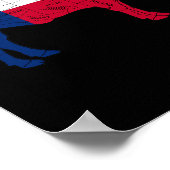 Texas Flag BBQ Rindfleisch Metzger Schnitte Rbecue Poster (Ecke)