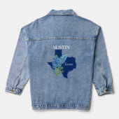 Texas Flag Bluebonnets Blume Custom Jeansjacke (Rückseite)