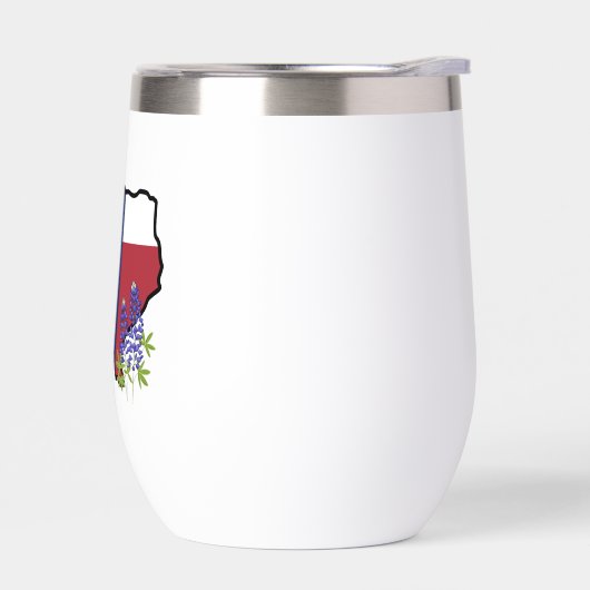 Texas Flag & Blume Bluebonnet mit Individuelle Nam (Links)