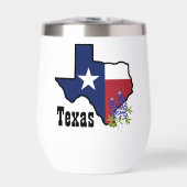 Texas Flag & Blume Bluebonnet mit Individuelle Nam (Vorderseite)