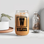 Texas Flag & Blume Bluebonnet mit Individuelle Nam Dosenglas