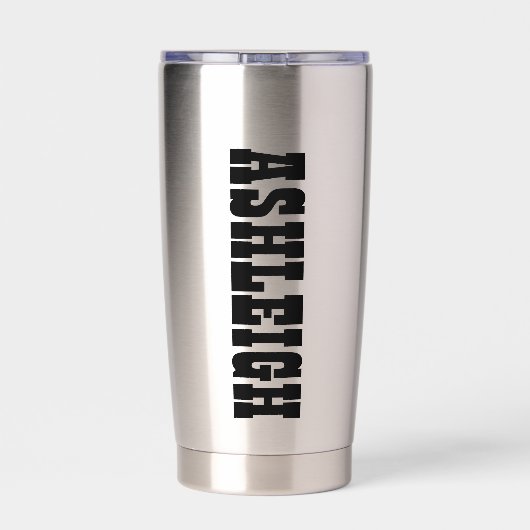 Texas Flag & Blume Bluebonnet mit Individuelle Nam Thermobecher (Rückseite)