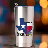 Texas Flag & Blume Bluebonnet mit Individuelle Nam Thermobecher
