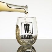 Texas Flag & Blume Bluebonnet mit Individuelle Nam Weinglas Ohne Stiel