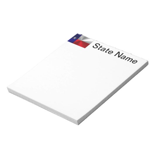 Texas Flag Brushed Metal Notizblock (Rotiert)