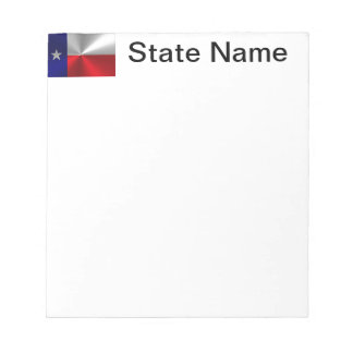 Texas Flag Brushed Metal Notizblock