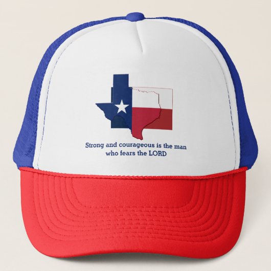 TEXAS-Flag Christliche Schrift Personalisiert Truckerkappe (Vorderseite)