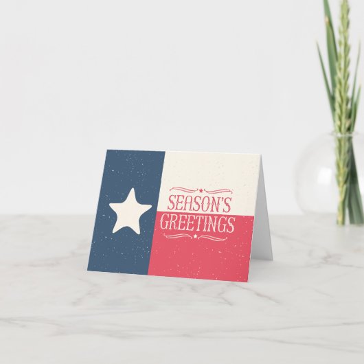 Texas Flag Country Season's Greetings Card Karte (Vorderseite)