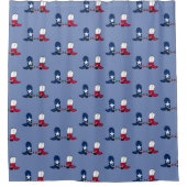 Texas Flag Cowboy Boost jeden Farbhintergrund Duschvorhang (Vorderseite)